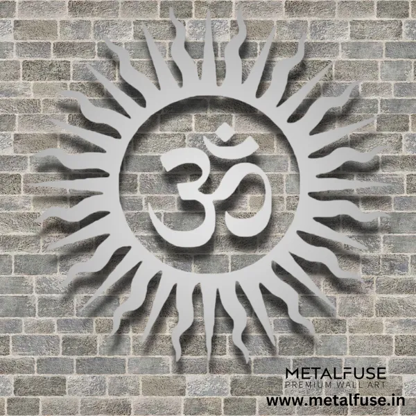 Metal_Wall_Art_for_Home_Decoration__|_Om_Vibrant__|_Silver