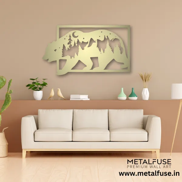 Metal_Wall_Art_for_Home_Decoration__|_3D_Look_Bear__|_Gold