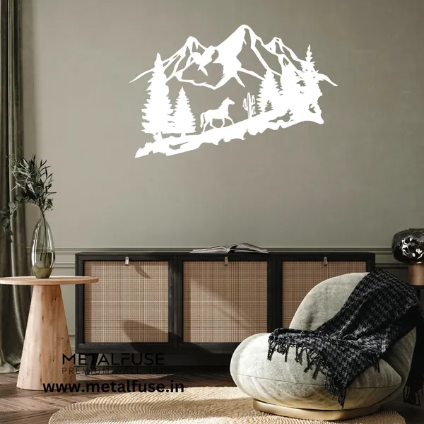 Metal_Wall_Art_for_Home_Decoration__|_Mountain_Horse__|_White