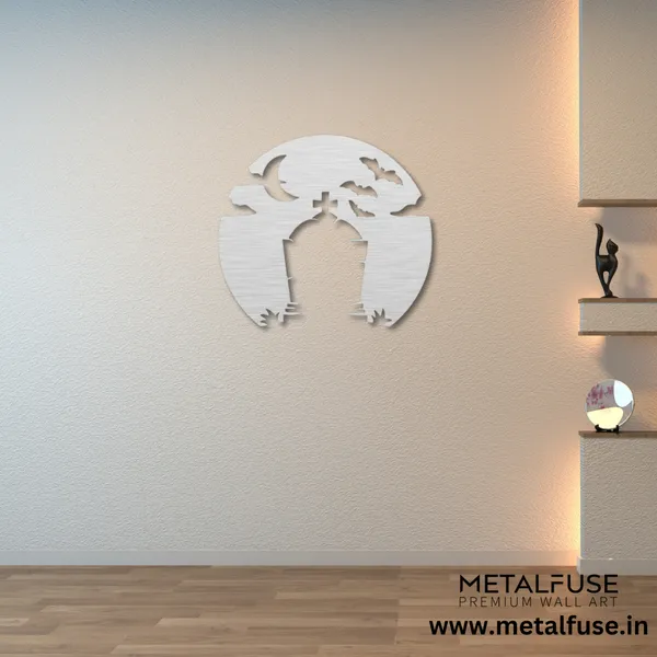 Metal_Wall_Art_for_Home_Decoration__|_Spooky_Tombstone__|_Silver