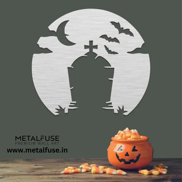 Metal_Wall_Art_for_Home_Decoration__|_Spooky_Tombstone__|_Silver
