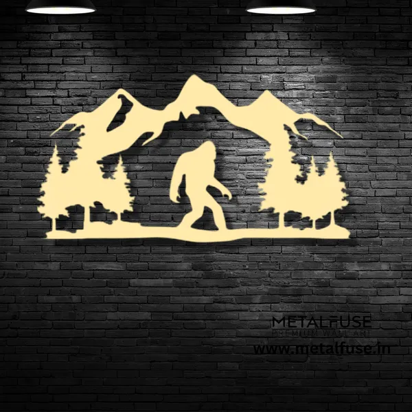 Metal_Wall_Art_for_Home_Decoration__|_Bigfoot__|_Gold
