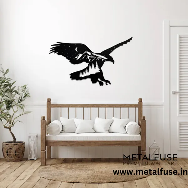 Metal_Wall_Art_for_Home_Decoration__|_Mountain_Eagle__|_Black
