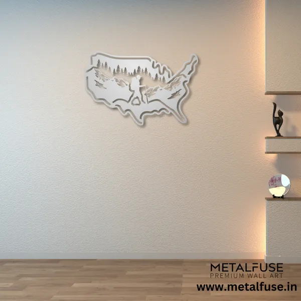 Metal_Wall_Art_for_Home_Decoration__|_Hiking_USA__|_Silver