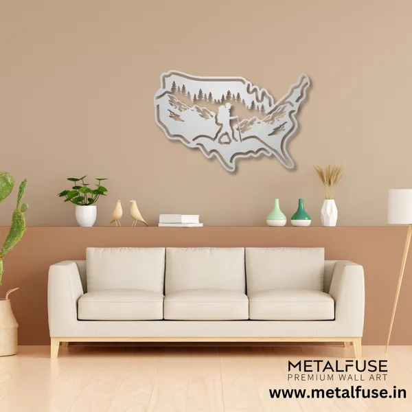 Metal_Wall_Art_for_Home_Decoration__|_Hiking_USA__|_Silver