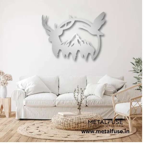 Metal_Wall_Art_for_Home_Decoration__|_Duck_&_Deer_Mountain__|_Silver