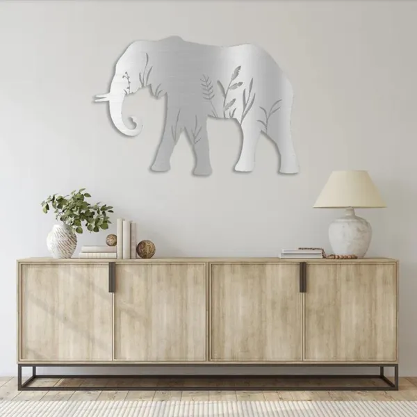 Metal_Wall_Art_for_Home_Decoration__|_Elephant__|_Silver