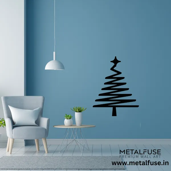 Metal_Wall_Art_for_Home_Decoration__|_Abstract_Christmas_Tree__|_Black