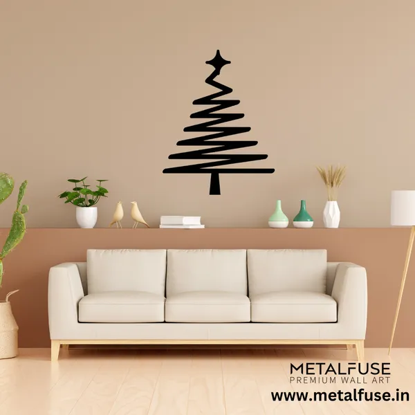 Metal_Wall_Art_for_Home_Decoration__|_Abstract_Christmas_Tree__|_Black