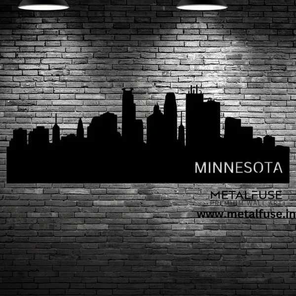 Metal_Wall_Art_for_Home_Decoration__|_Minnesota_Skyline__|_Black