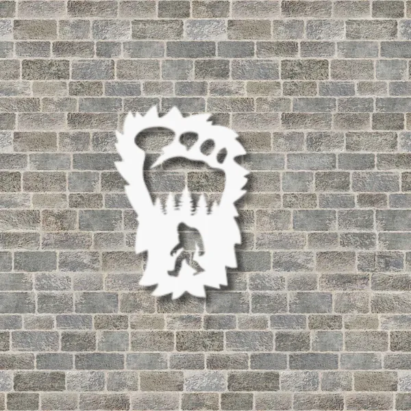 Metal_Wall_Art_for_Home_Decoration__|_Bigfoot_Foot_Print__|_White