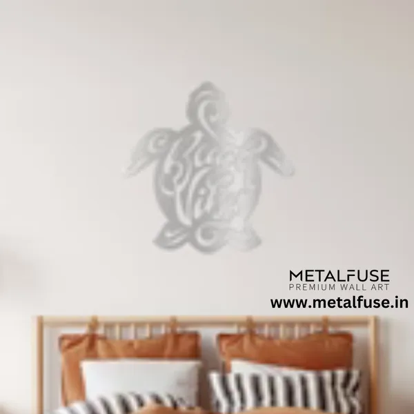 Metal_Wall_Art_for_Home_Decoration__|_Beach_Vibes_Turtle__|_Silver