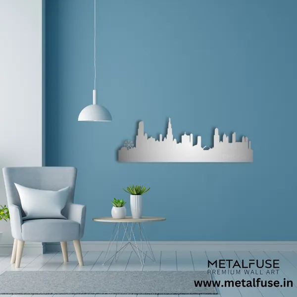 Metal_Wall_Art_for_Home_Decoration__|_Chicago_Skyline__|_Silver