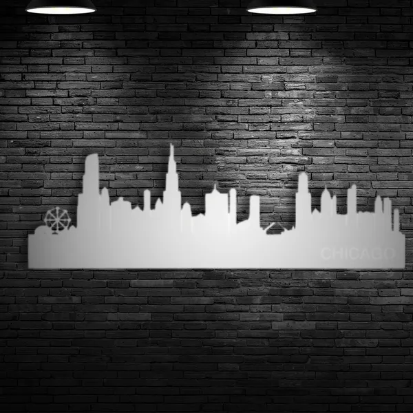 Metal_Wall_Art_for_Home_Decoration__|_Chicago_Skyline__|_Silver