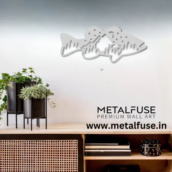 Metal_Wall_Art_for_Home_Decoration__|_Bass_Fish_Design__|_Silver