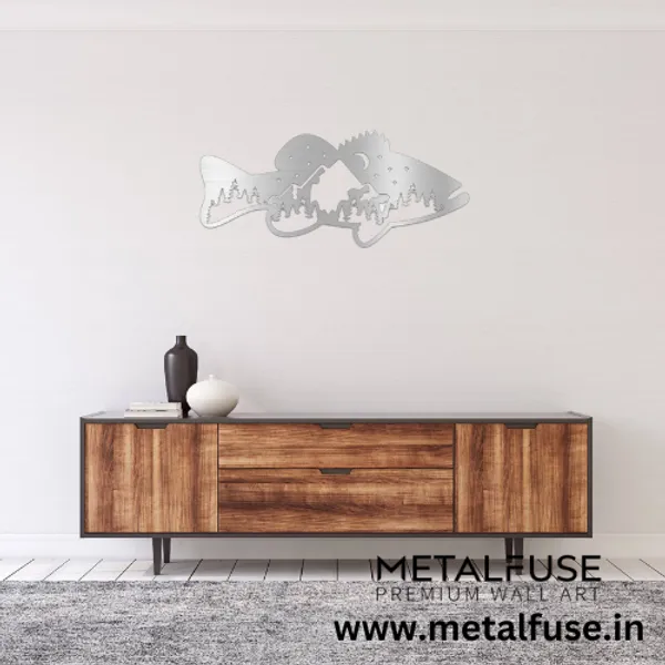 Metal_Wall_Art_for_Home_Decoration__|_Bass_Fish_Design__|_Silver