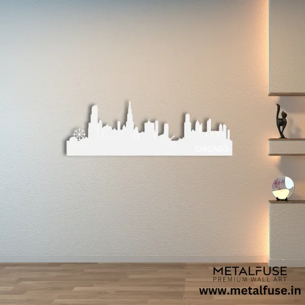 Metal_Wall_Art_for_Home_Decoration__|_Chicago_Skyline__|_White