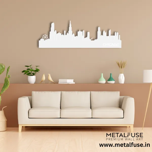 Metal_Wall_Art_for_Home_Decoration__|_Chicago_Skyline__|_White