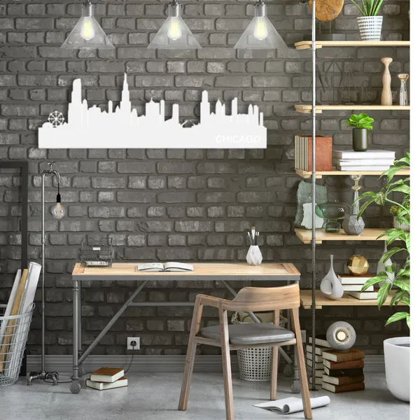 Metal_Wall_Art_for_Home_Decoration__|_Chicago_Skyline__|_White