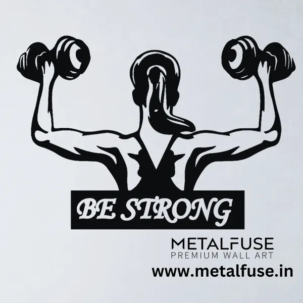 Metal_Wall_Art_for_Home_Decoration__|_Be_Strong__|_Black