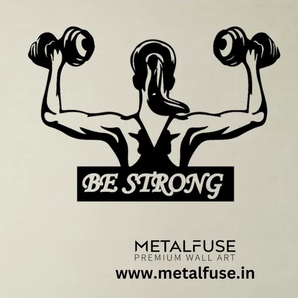 Metal_Wall_Art_for_Home_Decoration__|_Be_Strong__|_Black