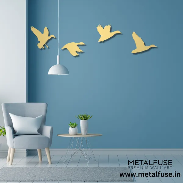 Metal_Wall_Art_for_Home_Decoration__|_Ducks__|_Gold