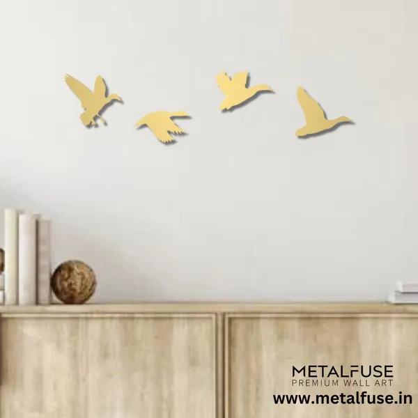 Metal_Wall_Art_for_Home_Decoration__|_Ducks__|_Gold
