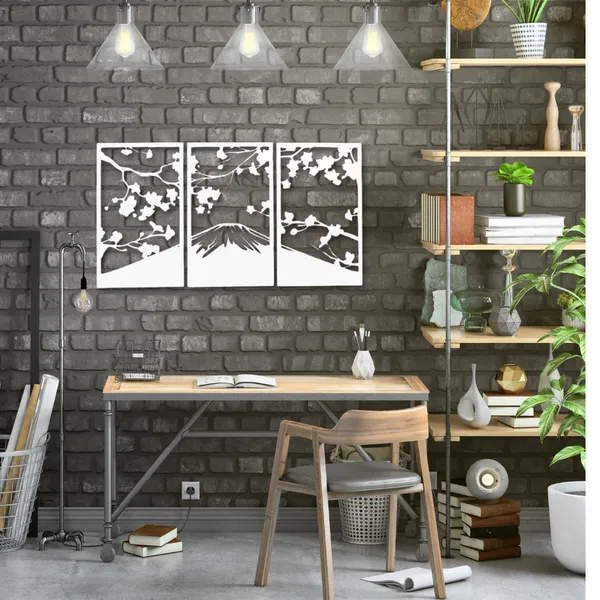 Metal_Wall_Art_for_Home_Decoration__|_Sakura_Cherry_Blossom__|_White