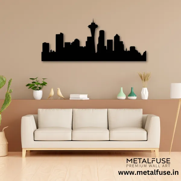 Metal_Wall_Art_for_Home_Decoration__|_Seattle_Skyline__|_Black