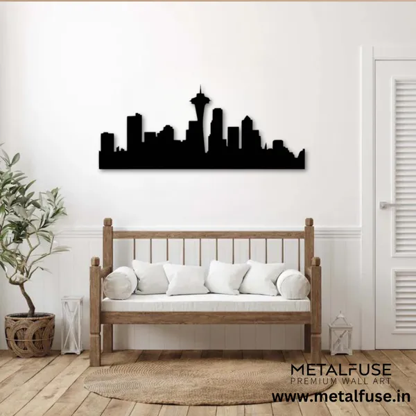 Metal_Wall_Art_for_Home_Decoration__|_Seattle_Skyline__|_Black