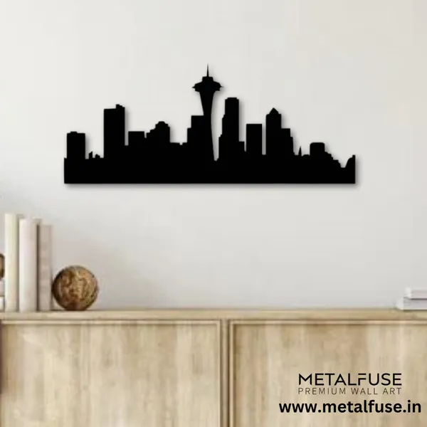 Metal_Wall_Art_for_Home_Decoration__|_Seattle_Skyline__|_Black