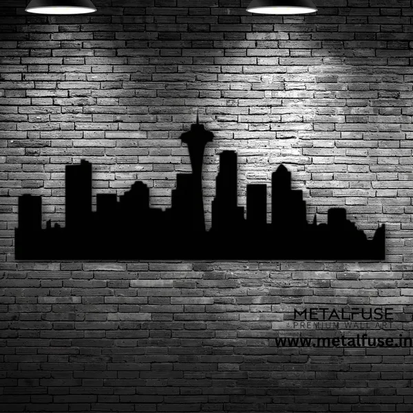 Metal_Wall_Art_for_Home_Decoration__|_Seattle_Skyline__|_Black