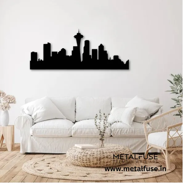 Metal_Wall_Art_for_Home_Decoration__|_Seattle_Skyline__|_Black
