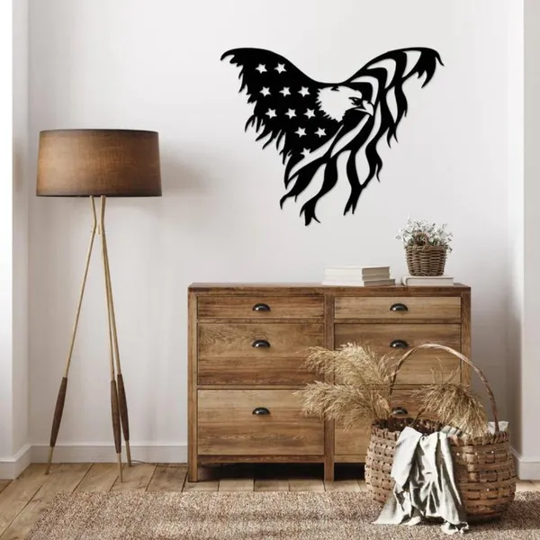 Metal_Wall_Art_for_Home_Decoration__|_American_Flag_Eagle__|_Black