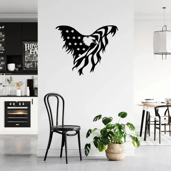 Metal_Wall_Art_for_Home_Decoration__|_American_Flag_Eagle__|_Black