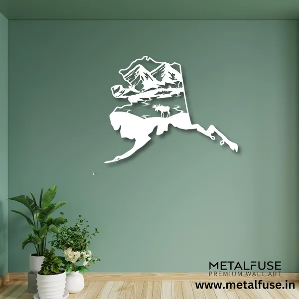 Metal_Wall_Art_for_Home_Decoration__|_Alaska_State_Metal_Wall_Art_|_White