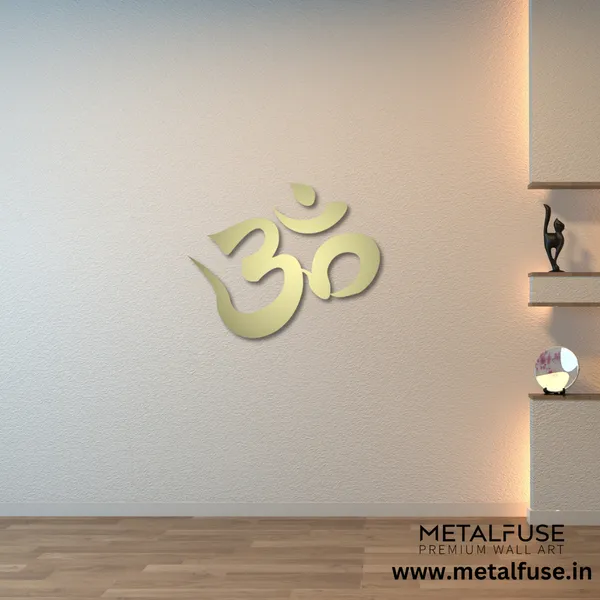 Metal_Wall_Art_for_Home_Decoration__|_Om__|_Gold