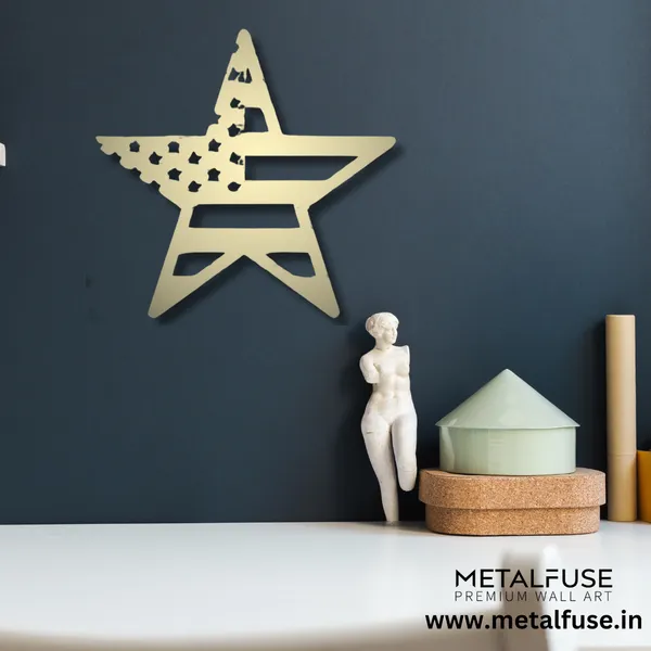 Metal_Wall_Art_for_Home_Decoration__|_American_Flag_Star__|_Gold