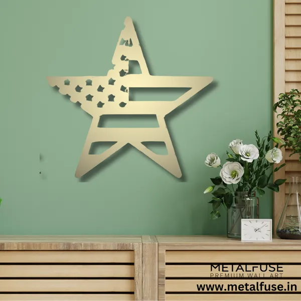 Metal_Wall_Art_for_Home_Decoration__|_American_Flag_Star__|_Gold