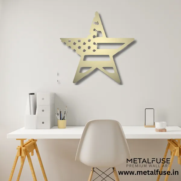 Metal_Wall_Art_for_Home_Decoration__|_American_Flag_Star__|_Gold