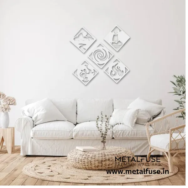 Metal_Wall_Art_for_Home_Decoration__|_Five_Elements__|_Silver