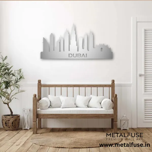 Metal_Wall_Art_for_Home_Decoration__|_Dubai_Skyline__|_Silver