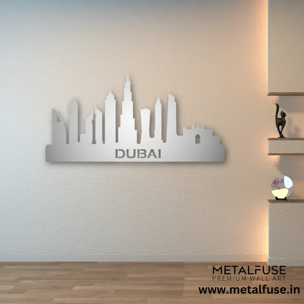 Metal_Wall_Art_for_Home_Decoration__|_Dubai_Skyline__|_Silver