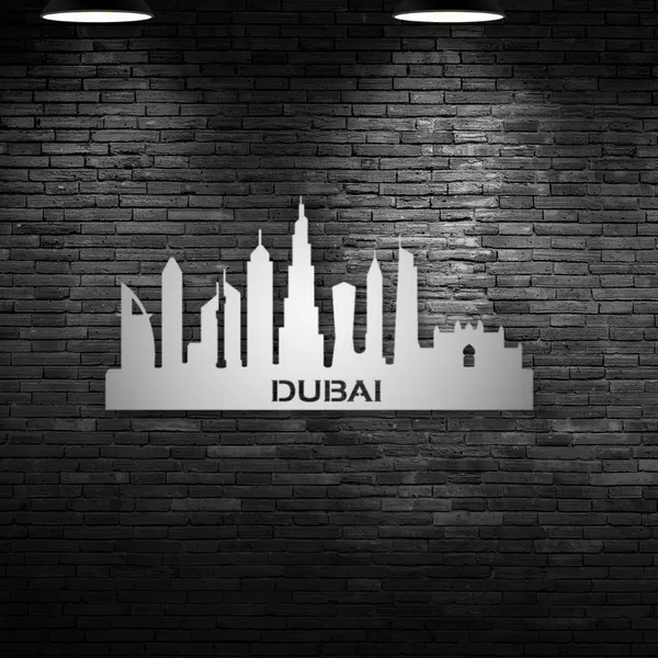 Metal_Wall_Art_for_Home_Decoration__|_Dubai_Skyline__|_Silver