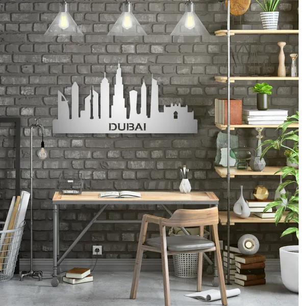 Metal_Wall_Art_for_Home_Decoration__|_Dubai_Skyline__|_Silver