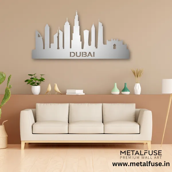 Metal_Wall_Art_for_Home_Decoration__|_Dubai_Skyline__|_Silver