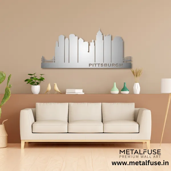 Metal_Wall_Art_for_Home_Decoration__|_Pittsburgh_Skyline__|_Silver