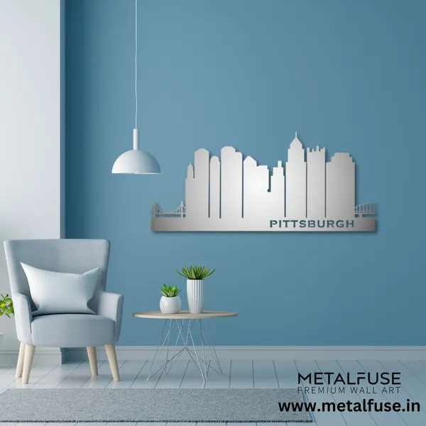 Metal_Wall_Art_for_Home_Decoration__|_Pittsburgh_Skyline__|_Silver