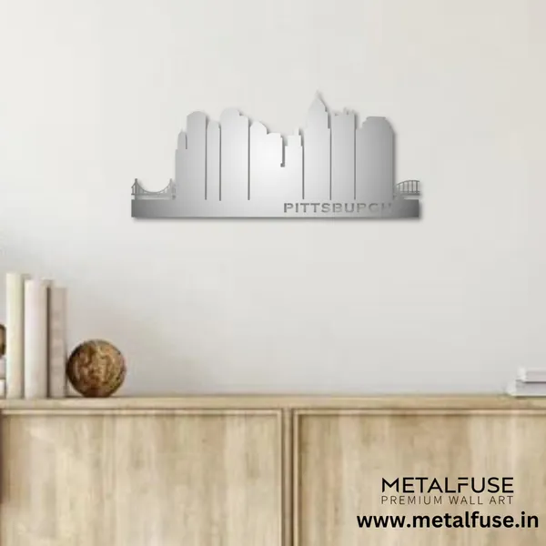Metal_Wall_Art_for_Home_Decoration__|_Pittsburgh_Skyline__|_Silver