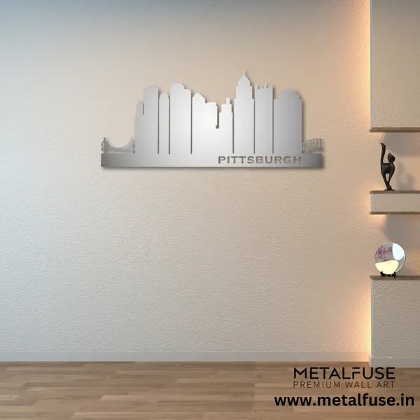 Metal_Wall_Art_for_Home_Decoration__|_Pittsburgh_Skyline__|_Silver